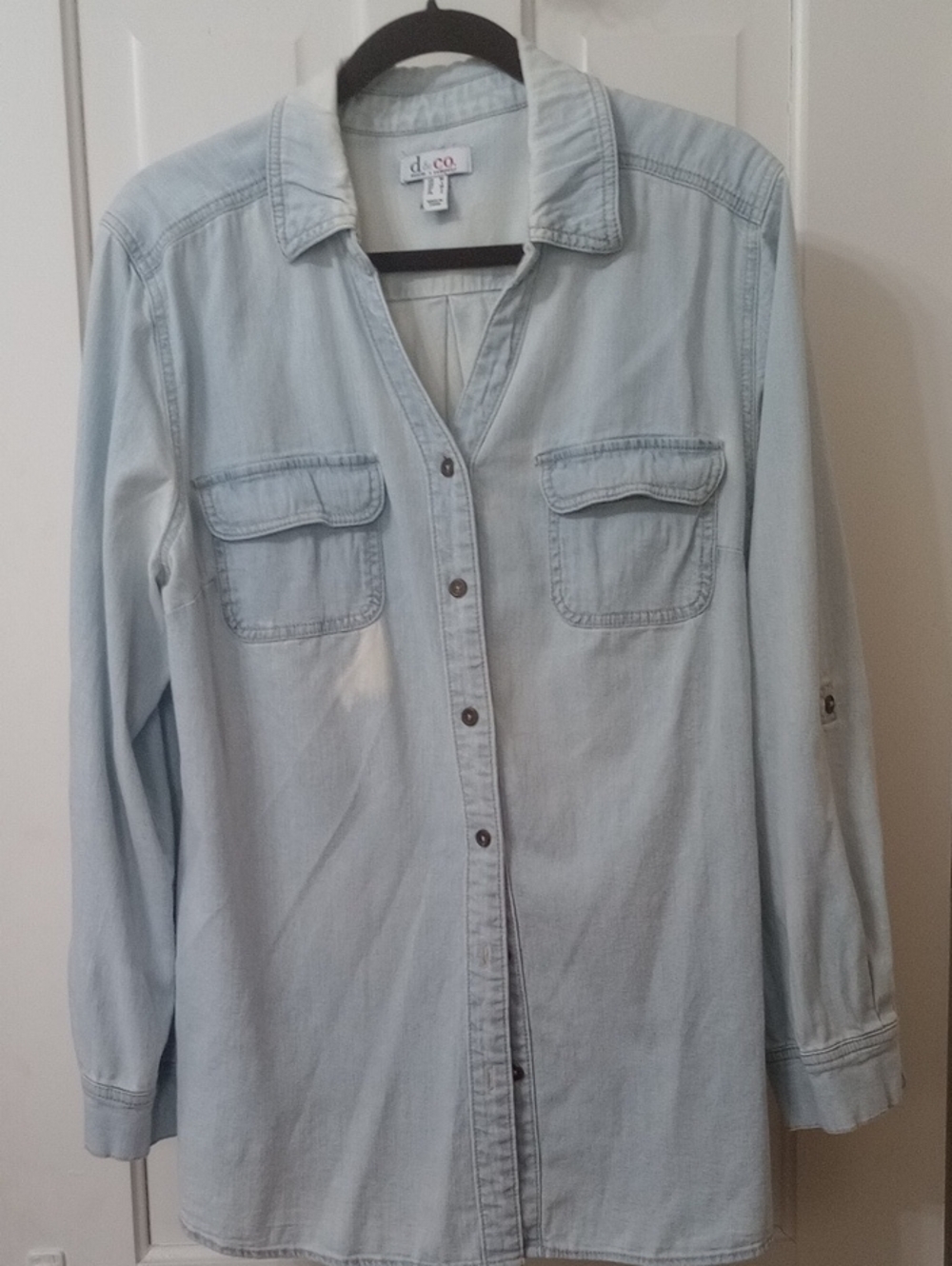 VTG DENIM & CO Light Blue Denim Button-Down Shirt/Jacket